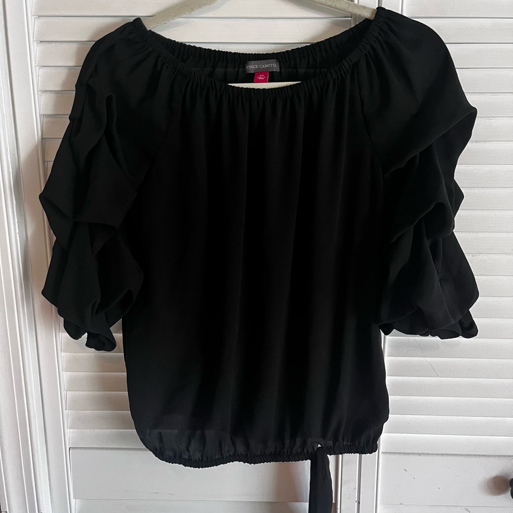 Vince Camuto Elegant Black Top Size XS